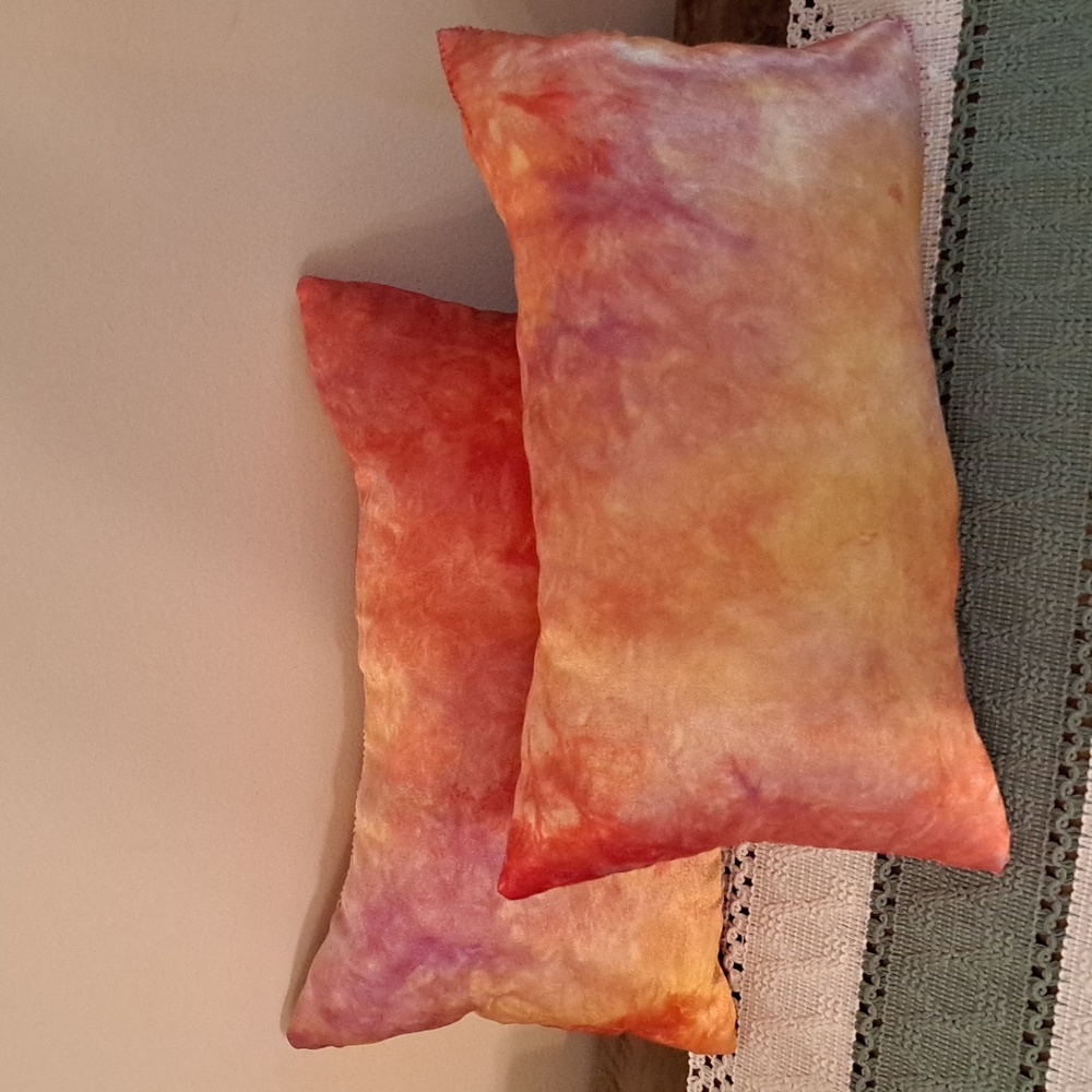 Hand Crafted Bag Purse Tote Pillow Set of 2 - Picture 7 of 7